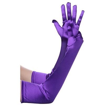 BABEYOND Gants Longs en Satin-Gants de Soirée Opéra des Années 20 Longueur des Coudes Extensibles Classique pour Mariage Soirée Opéra Violet 55CM - Publicité BABEYOND Gants Longs en Satin-Gants de Soirée Opéra des Années 20 Longueur des Coudes Extensibles Classique pour Mariage Soirée Opéra Violet 55CM - Publicité