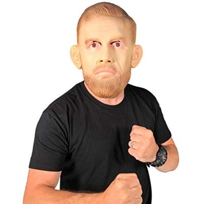 Rubber Johnnies Masque de combattant irlandais, Conor McGregor, tête entière, adulte, taille unique, notorieux - Publicité Rubber Johnnies Masque de combattant irlandais, Conor McGregor, tête entière, adulte, taille unique, notorieux - Publicité