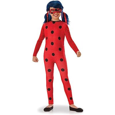 RUBIE'S Miraculous Officiel Déguisement Entrée de Gamme LADYBUG pour Enfants Taille 5-6 ans Costume avec Combinaison et Masque pour, - Publicité RUBIE'S Miraculous Officiel Déguisement Entrée de Gamme LADYBUG pour Enfants Taille 5-6 ans Costume avec Combinaison et Masque pour, - Publicité