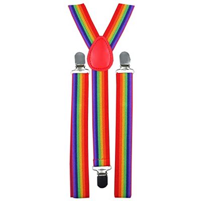 HENBRANDT Déguisement Bretelles Arc-En-Ciel Gay Pride Accessoire - Publicité HENBRANDT Déguisement Bretelles Arc-En-Ciel Gay Pride Accessoire - Publicité