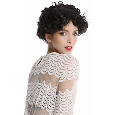 WIG ME UP 90982-ZA103 Perruque courte très bouclée noire dame carnaval halloween - Publicité WIG ME UP 90982-ZA103 Perruque courte très bouclée noire dame carnaval halloween - Publicité