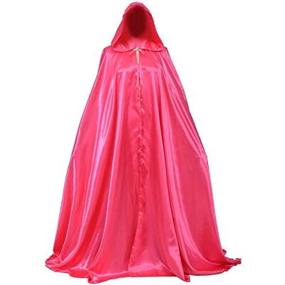 GRACEART Médiévale Cape à Capuche Poncho avec Capuchon Longue Adulte Déguisement Costume Halloween (Rose) - Publicité GRACEART Médiévale Cape à Capuche Poncho avec Capuchon Longue Adulte Déguisement Costume Halloween (Rose) - Publicité