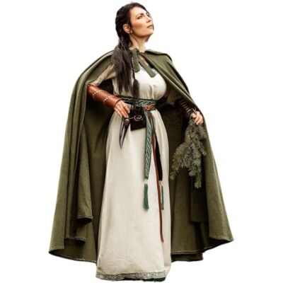 Leonardo Carbone ® Cape médiévale Frantz avec capuche Vêtements médiévaux pour homme et femme Costume de Hobbit LARP Viking Cosplay Renaissance Halloween 100 % coton - Publicité Leonardo Carbone ® Cape médiévale Frantz avec capuche Vêtements médiévaux pour homme et femme Costume de Hobbit LARP Viking Cosplay Renaissance Halloween 100 % coton - Publicité