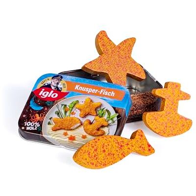 Erzi Iglo 18455 Poisson croustillant en bois dans une boîte pour enfants - Publicité Erzi Iglo 18455 Poisson croustillant en bois dans une boîte pour enfants - Publicité