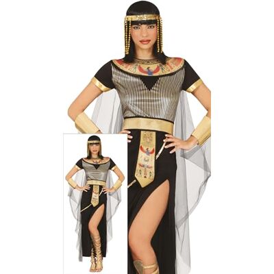 Costume égyptien pour femme - Noir avec ceinture - Publicité Costume égyptien pour femme - Noir avec ceinture - Publicité
