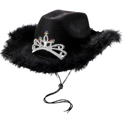 Toyland ® Chapeau de cowboy 38 cm (15") avec lumières LED clignotantes et bordure en plumes Festivals, concerts, déguisements et accessoires pour enterrement de vie de jeune fille - Publicité Toyland ® Chapeau de cowboy 38 cm (15") avec lumières LED clignotantes et bordure en plumes Festivals, concerts, déguisements et accessoires pour enterrement de vie de jeune fille - Publicité