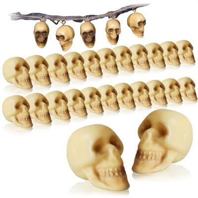 com-four ® 24x crânes décoratifs, crânes de décoration d'halloween os artificiels comme décoration pour le carnaval les fêtes à thème et le Día de los Muertos - Publicité com-four ® 24x crânes décoratifs, crânes de décoration d'halloween os artificiels comme décoration pour le carnaval les fêtes à thème et le Día de los Muertos - Publicité