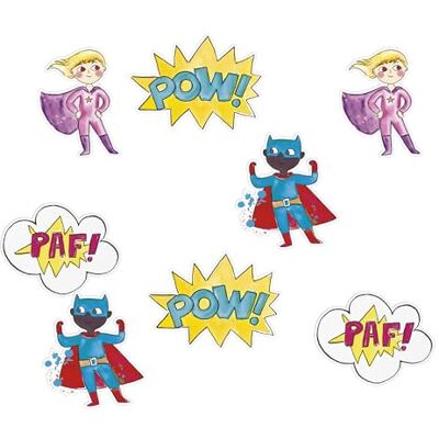 P'tit Clown CAM ET LEON Accessoires Décoration d’Anniversaire Enfant Thème Super Héros Assiettes, Gobelets, Serviettes, Confettis, Sachets, Cartes d’Invitation (Confetti de table x40) - Publicité P'tit Clown CAM ET LEON Accessoires Décoration d’Anniversaire Enfant Thème Super Héros Assiettes, Gobelets, Serviettes, Confettis, Sachets, Cartes d’Invitation (Confetti de table x40) - Publicité