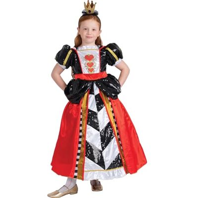 Robe de reine rouge pour enfants - Costume De Reine De Coeur - Déguisement de princesse pour filles - Publicité Robe de reine rouge pour enfants - Costume De Reine De Coeur - Déguisement de princesse pour filles - Publicité