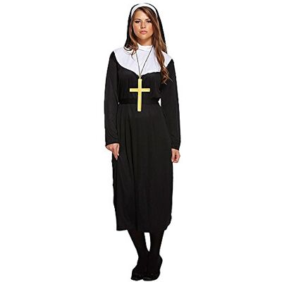 HENBRANDT Costume de nonne, croix incluse enterrement de vie jeune fille taille 36-40 - Publicité HENBRANDT Costume de nonne, croix incluse enterrement de vie jeune fille taille 36-40 - Publicité