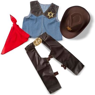 Melissa & Doug Déguisement Cowboy, Costume pour Filles et garçons avec Accessoires,Jeu de rôle,Jouet créatif, Cadeau pour Enfants 3+, Parfait pour Halloween ou Carnaval - Publicité Melissa & Doug Déguisement Cowboy, Costume pour Filles et garçons avec Accessoires,Jeu de rôle,Jouet créatif, Cadeau pour Enfants 3+, Parfait pour Halloween ou Carnaval - Publicité