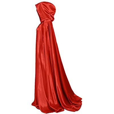 GRACEART Médiévale Cape à Capuche Poncho avec Capuchon Longue Adulte Déguisement Costume Halloween (rouge) - Publicité GRACEART Médiévale Cape à Capuche Poncho avec Capuchon Longue Adulte Déguisement Costume Halloween (rouge) - Publicité