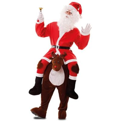 EUROCARNAVALES Déguisement Portes Moi de Père Noël sur Un Renne pour Adultes - Publicité EUROCARNAVALES Déguisement Portes Moi de Père Noël sur Un Renne pour Adultes - Publicité