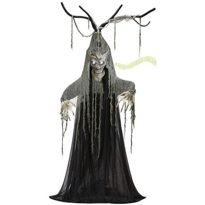 W WIDMANN MILANO Party Fashion Arbre d'Halloween parlant, 200 cm Décoration avec bouche mobile et yeux LED clignotants, pour Halloween et les soirées effrayantes - Publicité W WIDMANN MILANO Party Fashion Arbre d'Halloween parlant, 200 cm Décoration avec bouche mobile et yeux LED clignotants, pour Halloween et les soirées effrayantes - Publicité