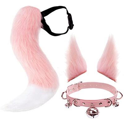DRESHOW Renard Fausse Fourrure Queue Oreilles De Chat Pince À Cheveux Halloween Costume De Fête Cou Ras Du Cou Cosplay Ensemble pour Adulte Adolescent - Publicité DRESHOW Renard Fausse Fourrure Queue Oreilles De Chat Pince À Cheveux Halloween Costume De Fête Cou Ras Du Cou Cosplay Ensemble pour Adulte Adolescent - Publicité