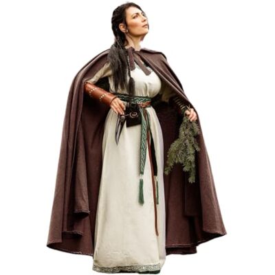 Leonardo Carbone ® Cape médiévale Frantz avec capuche Vêtements médiévaux pour homme et femme Costume de Hobbit LARP Viking Cosplay Renaissance Halloween 100 % coton - Publicité Leonardo Carbone ® Cape médiévale Frantz avec capuche Vêtements médiévaux pour homme et femme Costume de Hobbit LARP Viking Cosplay Renaissance Halloween 100 % coton - Publicité