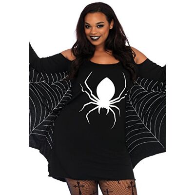 Leg Avenue Déguisement Grande Taille Jersey Spiderweb Dress, Taille 1X-2X - Publicité Leg Avenue Déguisement Grande Taille Jersey Spiderweb Dress, Taille 1X-2X - Publicité