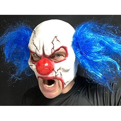 Rubber Johnnies Scary fissuré Masque de Clown, Bouche Ouverte, Latex, Rouge, Cheveux, Zombie Halloween Horreur Masques - Publicité Rubber Johnnies Scary fissuré Masque de Clown, Bouche Ouverte, Latex, Rouge, Cheveux, Zombie Halloween Horreur Masques - Publicité