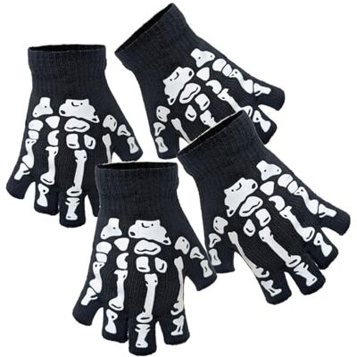 com-four® Gants Squelette Noir, Blanc, Accessoires de Costume avec Motif Carnaval Día de Muertos Cosplay Mains Squelette Effrayantes - Publicité com-four® Gants Squelette Noir, Blanc, Accessoires de Costume avec Motif Carnaval Día de Muertos Cosplay Mains Squelette Effrayantes - Publicité