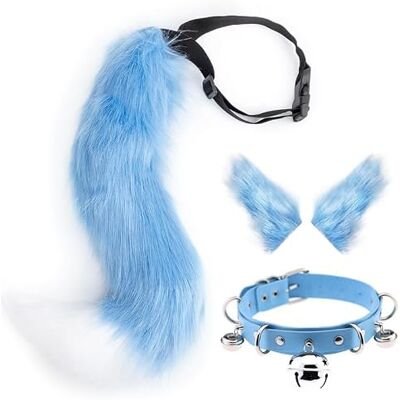 DRESHOW Renard Fausse Fourrure Queue Oreilles De Chat Pince À Cheveux Halloween Costume De Fête Cou Ras Du Cou Cosplay Ensemble pour Adulte Adolescent - Publicité DRESHOW Renard Fausse Fourrure Queue Oreilles De Chat Pince À Cheveux Halloween Costume De Fête Cou Ras Du Cou Cosplay Ensemble pour Adulte Adolescent - Publicité