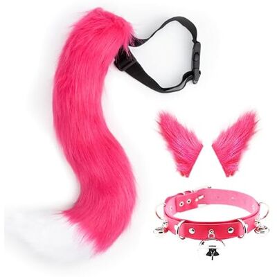 DRESHOW Renard Fausse Fourrure Queue Oreilles De Chat Pince À Cheveux Halloween Costume De Fête Cou Ras Du Cou Cosplay Ensemble pour Adulte Adolescent - Publicité DRESHOW Renard Fausse Fourrure Queue Oreilles De Chat Pince À Cheveux Halloween Costume De Fête Cou Ras Du Cou Cosplay Ensemble pour Adulte Adolescent - Publicité