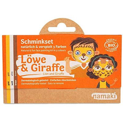 Namaki maquillage pour enfants lion et girafe - 3 couleurs - Publicité Namaki maquillage pour enfants lion et girafe - 3 couleurs - Publicité