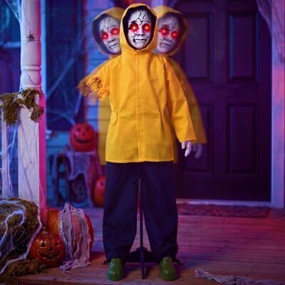 JOYIN Décoration d'Halloween pour extérieur, 124 cm, figurine fantôme d'Halloween Animatronic grandeur nature avec activation sonore et yeux lumineux, accessoire effrayant pour maison hantée, jardin - Publicité JOYIN Décoration d'Halloween pour extérieur, 124 cm, figurine fantôme d'Halloween Animatronic grandeur nature avec activation sonore et yeux lumineux, accessoire effrayant pour maison hantée, jardin - Publicité