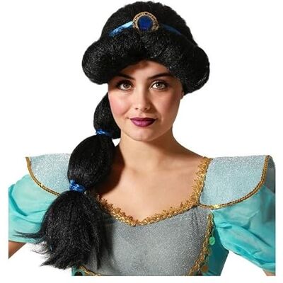 FYCAR Perruque Noire Princesse Jasmine - Publicité FYCAR Perruque Noire Princesse Jasmine - Publicité