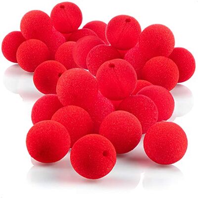 com-four ® Nez de clown en mousse rouge – Ø 5 cm – nez éponge amusants pour déguisements, Mardi Gras, Carnaval et fêtes à thème - Publicité com-four ® Nez de clown en mousse rouge – Ø 5 cm – nez éponge amusants pour déguisements, Mardi Gras, Carnaval et fêtes à thème - Publicité