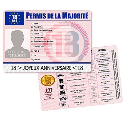 STC Permis de la Majorité 18 Ans garçon - Publicité STC Permis de la Majorité 18 Ans garçon - Publicité