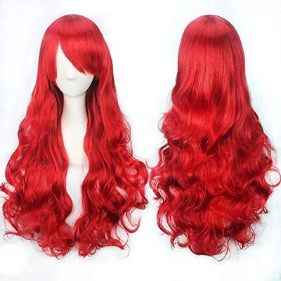 Panda 32 pouces 80 cm Rouge Long Bouclées Ondulées Cosplay Perruques pour Femmes et Filles, Perruque de Cheveux Naturelle Synthétiques Résistant à la Chaleur pour Fête Halloween Costume - Publicité Panda 32 pouces 80 cm Rouge Long Bouclées Ondulées Cosplay Perruques pour Femmes et Filles, Perruque de Cheveux Naturelle Synthétiques Résistant à la Chaleur pour Fête Halloween Costume - Publicité