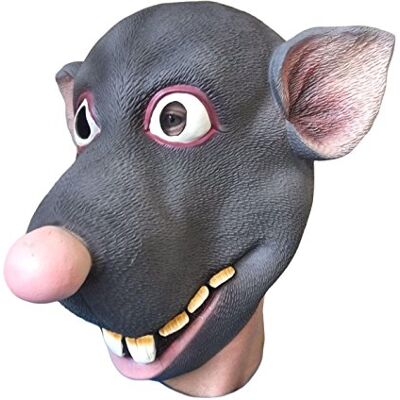 Rubber Johnnies Masque drôle de rat, taille unique, peint à la main, gris, adulte, dessin animé - Publicité Rubber Johnnies Masque drôle de rat, taille unique, peint à la main, gris, adulte, dessin animé - Publicité