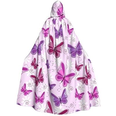 FADUNI Cape unisexe à capuche papillon rose pour Halloween Cosplay Halloween Noël Déguisement pour adultes - Publicité FADUNI Cape unisexe à capuche papillon rose pour Halloween Cosplay Halloween Noël Déguisement pour adultes - Publicité