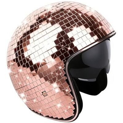 Wenbones De Boule Disco en Verre Miroir Avec Visière Rétractable, Casquette De Boule Disco en verre miroir argenté pailleté pour homme et femme, DJ, club, scène, bar, fête, mariage 25x25x21 Cm (Rose) - Publicité Wenbones De Boule Disco en Verre Miroir Avec Visière Rétractable, Casquette De Boule Disco en verre miroir argenté pailleté pour homme et femme, DJ, club, scène, bar, fête, mariage 25x25x21 Cm (Rose) - Publicité