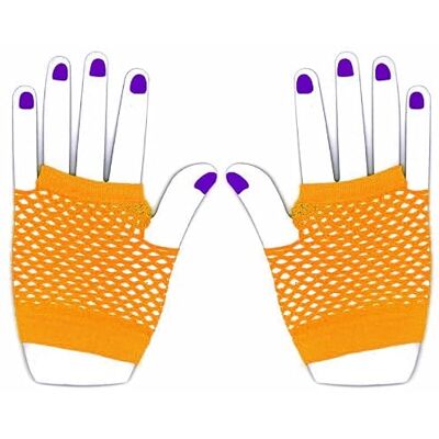 The Glowhouse Gants résille fluo des années 80, courts et longs, couleurs vives - Publicité The Glowhouse Gants résille fluo des années 80, courts et longs, couleurs vives - Publicité