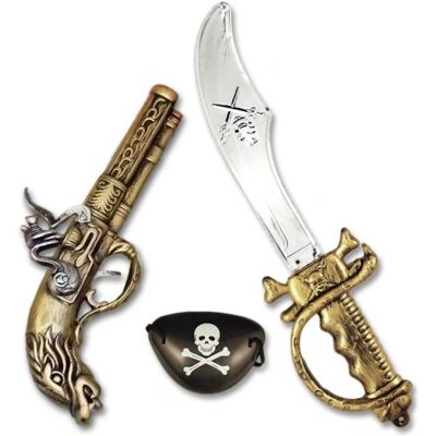 HENBRANDT Ensemble d'armes de pirate Paquet de 1 (3 pièces) Multicolore - Publicité HENBRANDT Ensemble d'armes de pirate Paquet de 1 (3 pièces) Multicolore - Publicité