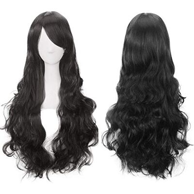Panda 32 pouces 80 cm Noir Long Bouclées Ondulées Cosplay Perruques pour Femmes et Filles, Perruque de Cheveux Naturelle Synthétiques Résistant à la Chaleur pour Fête Halloween Costume - Publicité Panda 32 pouces 80 cm Noir Long Bouclées Ondulées Cosplay Perruques pour Femmes et Filles, Perruque de Cheveux Naturelle Synthétiques Résistant à la Chaleur pour Fête Halloween Costume - Publicité