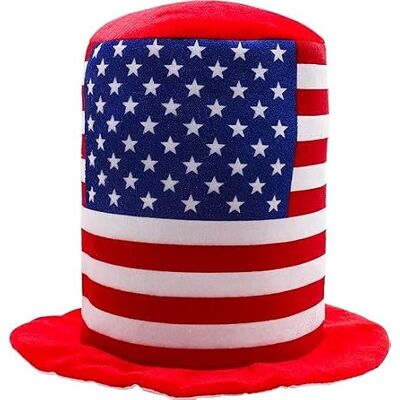 Toyland ® Stars & Stripes USA Velvet Big Top Hat Accessoires de Déguisement Américain Chapeaux Fantaisie - Publicité Toyland ® Stars & Stripes USA Velvet Big Top Hat Accessoires de Déguisement Américain Chapeaux Fantaisie - Publicité