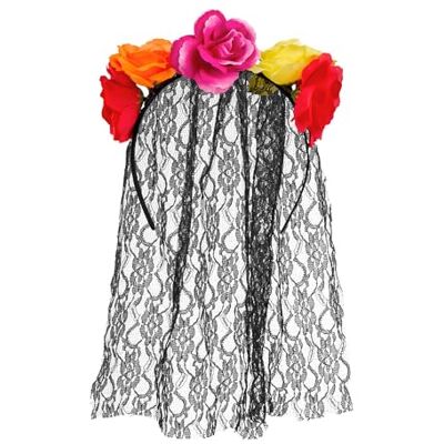 Boland Serre-tête Diadème La Madrina Diadème avec fleurs et voile pour costume, Halloween, Carnaval et soirée à thème - Publicité Boland Serre-tête Diadème La Madrina Diadème avec fleurs et voile pour costume, Halloween, Carnaval et soirée à thème - Publicité