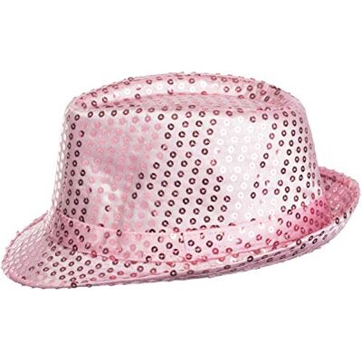 Brandsseller Chapeau à paillettes unisexe Chapeau de fête Costume de carnaval Nouvel An Rose - Publicité Brandsseller Chapeau à paillettes unisexe Chapeau de fête Costume de carnaval Nouvel An Rose - Publicité