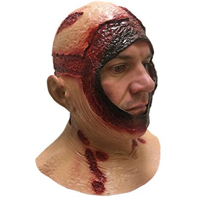 Rubber Johnnies , Jason VI Crystal Lake Killer Costume masque de hockey taché de sang, machette sanglante et masque à capuche sanglante, accessoire de film - Publicité Rubber Johnnies , Jason VI Crystal Lake Killer Costume masque de hockey taché de sang, machette sanglante et masque à capuche sanglante, accessoire de film - Publicité
