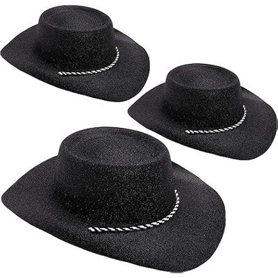 Toyland ® Lot de 3 chapeaux de cowboy à paillettes de 34 cm (13") Festivals, concerts, déguisements et accessoires pour enterrement de vie de jeune fille 10 couleurs disponibles - Publicité Toyland ® Lot de 3 chapeaux de cowboy à paillettes de 34 cm (13") Festivals, concerts, déguisements et accessoires pour enterrement de vie de jeune fille 10 couleurs disponibles - Publicité