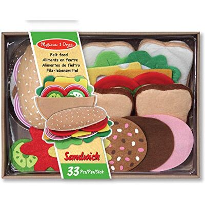 Melissa & Doug Kit de Sandwich en Feutre, Jouets de nourriture et accessoires de cuisine pour enfants, Montessori, Aliments en feutre, Jeux de rôle, Jeu d'imitation, Cadeau pour enfants de 3 4 5 6 ans - Publicité Melissa & Doug Kit de Sandwich en Feutre, Jouets de nourriture et accessoires de cuisine pour enfants, Montessori, Aliments en feutre, Jeux de rôle, Jeu d'imitation, Cadeau pour enfants de 3 4 5 6 ans - Publicité