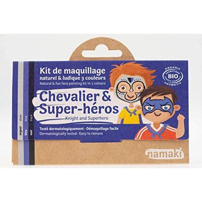 Namaki - Maquillage enfants Kit 3 Couleurs Chevalier & Super - Publicité Namaki - Maquillage enfants Kit 3 Couleurs Chevalier & Super - Publicité