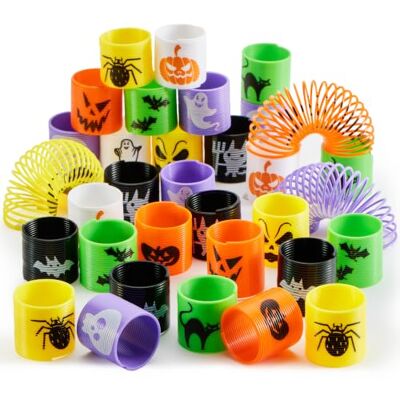 JOYIN Ressorts hélicoïdaux d'Halloween, 36 pièces, cadeaux de fête d'Halloween, friandises d'Halloween sans bonbons pour le thème d'Halloween, sacs cadeaux, prix de classe - Publicité JOYIN Ressorts hélicoïdaux d'Halloween, 36 pièces, cadeaux de fête d'Halloween, friandises d'Halloween sans bonbons pour le thème d'Halloween, sacs cadeaux, prix de classe - Publicité
