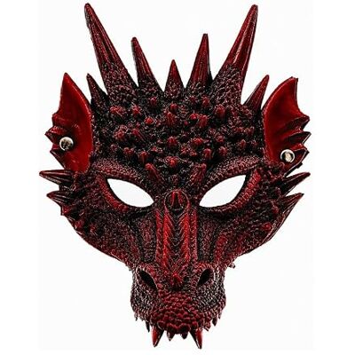 FYCAR Masque Adulte Dragon Rouge - Publicité FYCAR Masque Adulte Dragon Rouge - Publicité