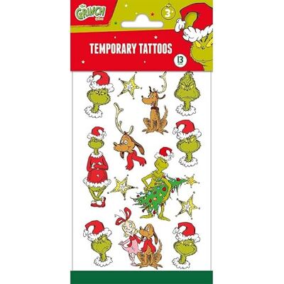 Totum Grinch 240056 Tatouages temporaires Vert - Publicité Totum Grinch 240056 Tatouages temporaires Vert - Publicité