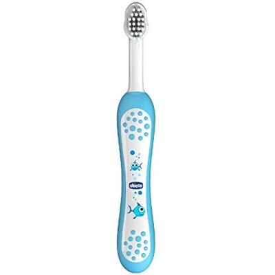 Artsana Chicco 00006958200000 Brosse à dent manuelle Mixte Enfant Bleu (claire/blanc) 6-36 mois - Publicité Artsana Chicco 00006958200000 Brosse à dent manuelle Mixte Enfant Bleu (claire/blanc) 6-36 mois - Publicité
