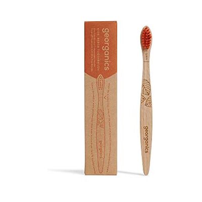 Georganics Brosse De Dientes De Madera De Haya Kids pour bébés et enfants, avec format pratique, solution polyvalente - Publicité Georganics Brosse De Dientes De Madera De Haya Kids pour bébés et enfants, avec format pratique, solution polyvalente - Publicité