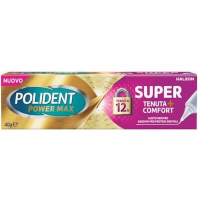 Polident Power Max Super étanchéité+confort adhésif prothèse dentaire, 40 g - Publicité Polident Power Max Super étanchéité+confort adhésif prothèse dentaire, 40 g - Publicité